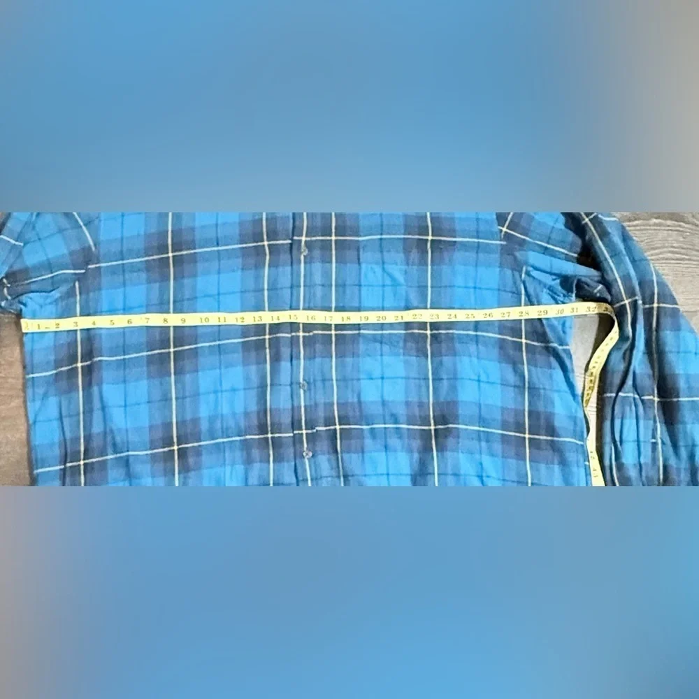The Foundry Supply Co. Blue and Black Plaid Casual Shirt